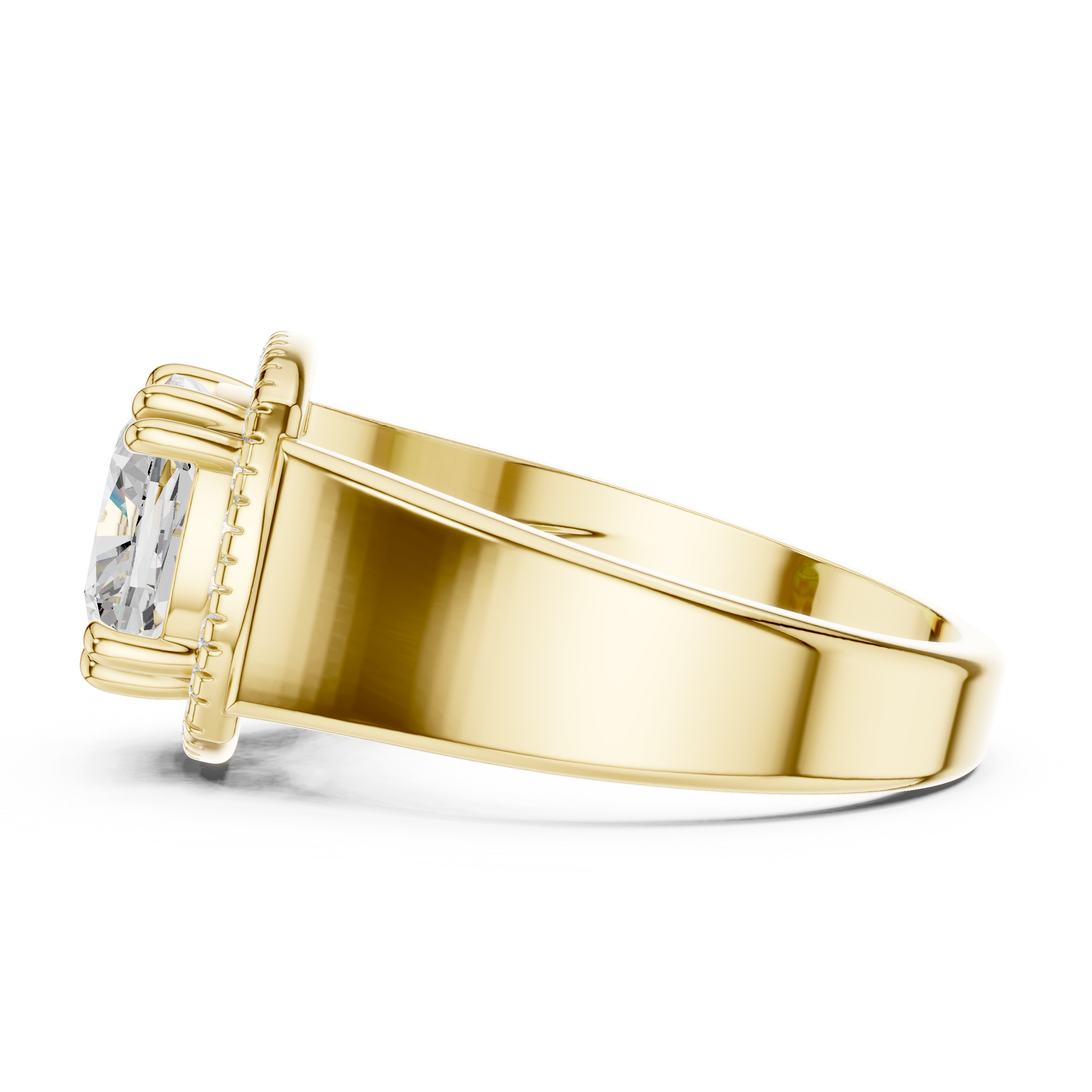 Round Halo Lab Grown Diamond Ring
