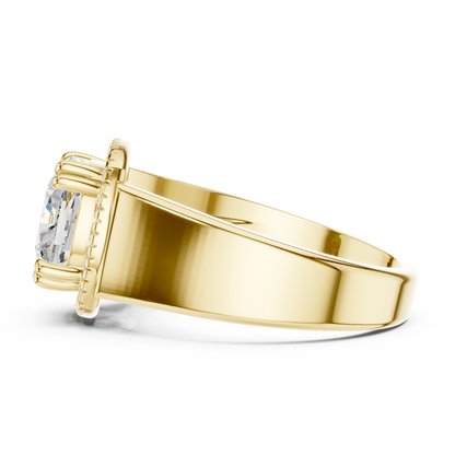 Round Halo Lab Grown Diamond Ring