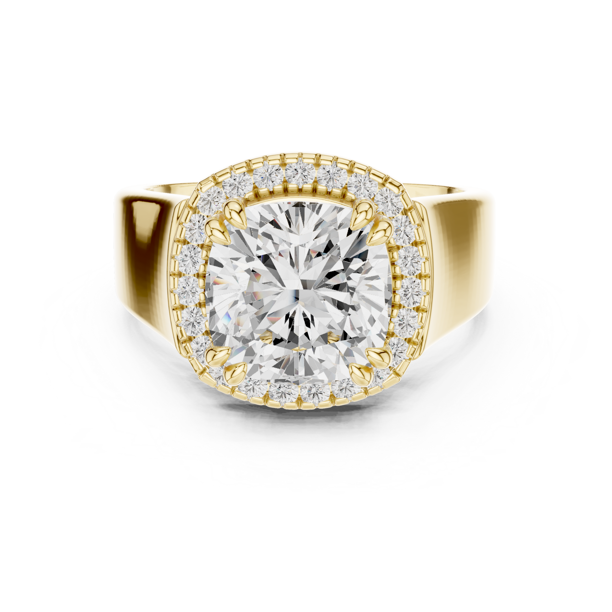 Round Halo Lab Grown Diamond Ring