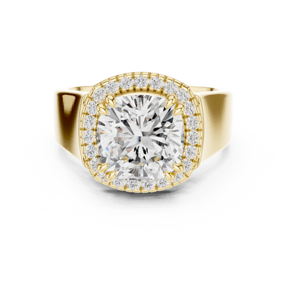 Round Halo Lab Grown Diamond Ring