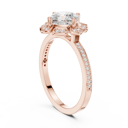 Mixed Shape Lab Grown Diamond Halo Ring