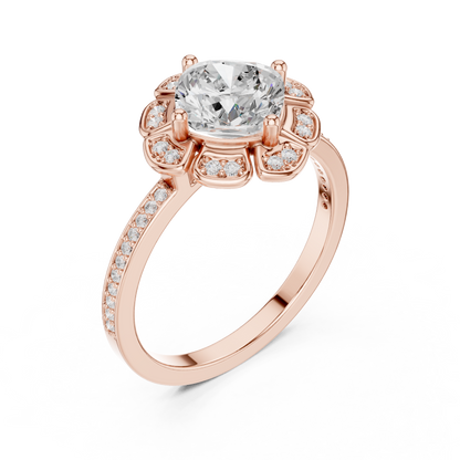 Mixed Shape Lab Grown Diamond Halo Ring