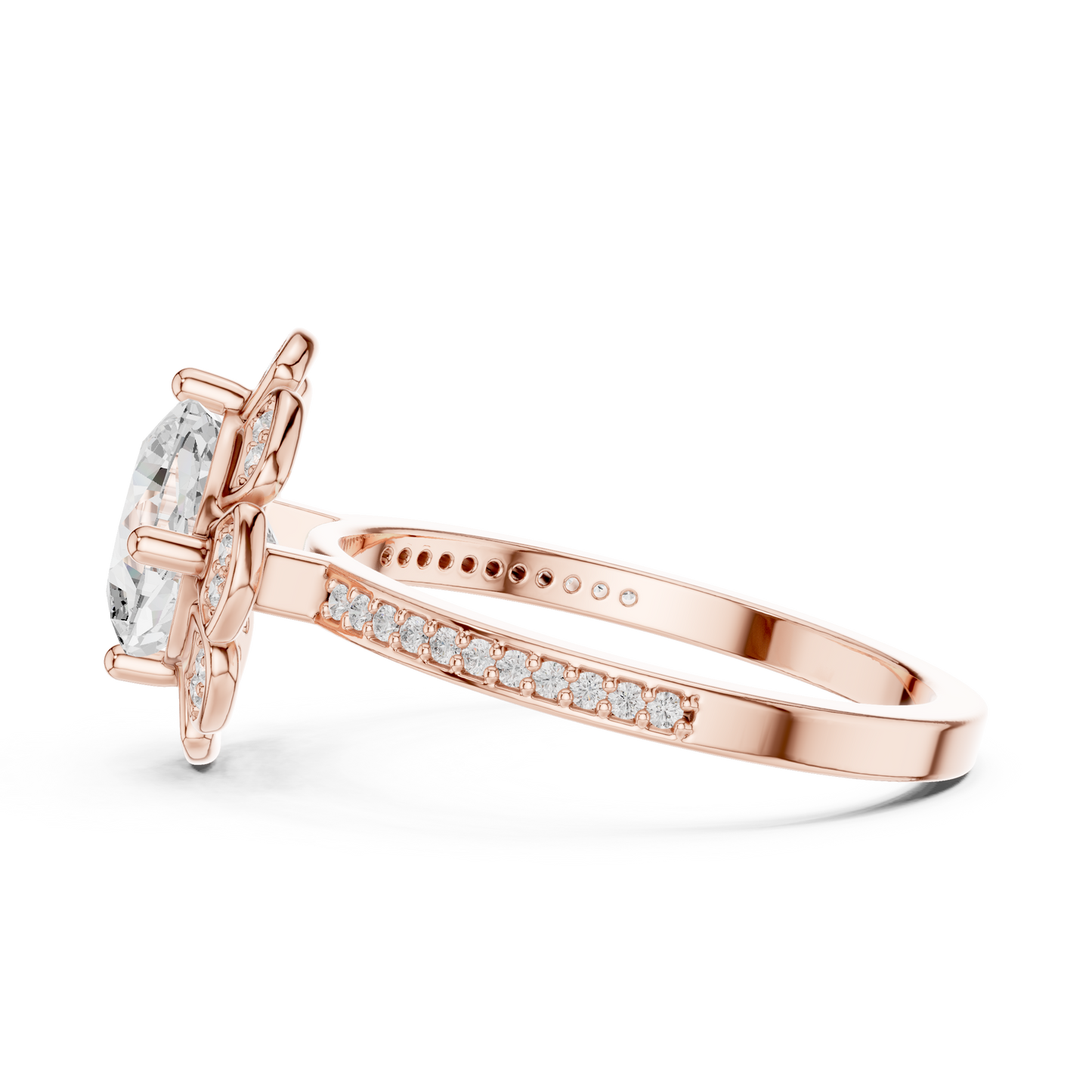 Mixed Shape Lab Grown Diamond Halo Ring