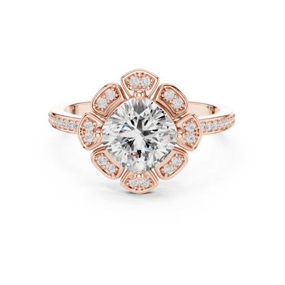 Mixed Shape Lab Grown Diamond Halo Ring