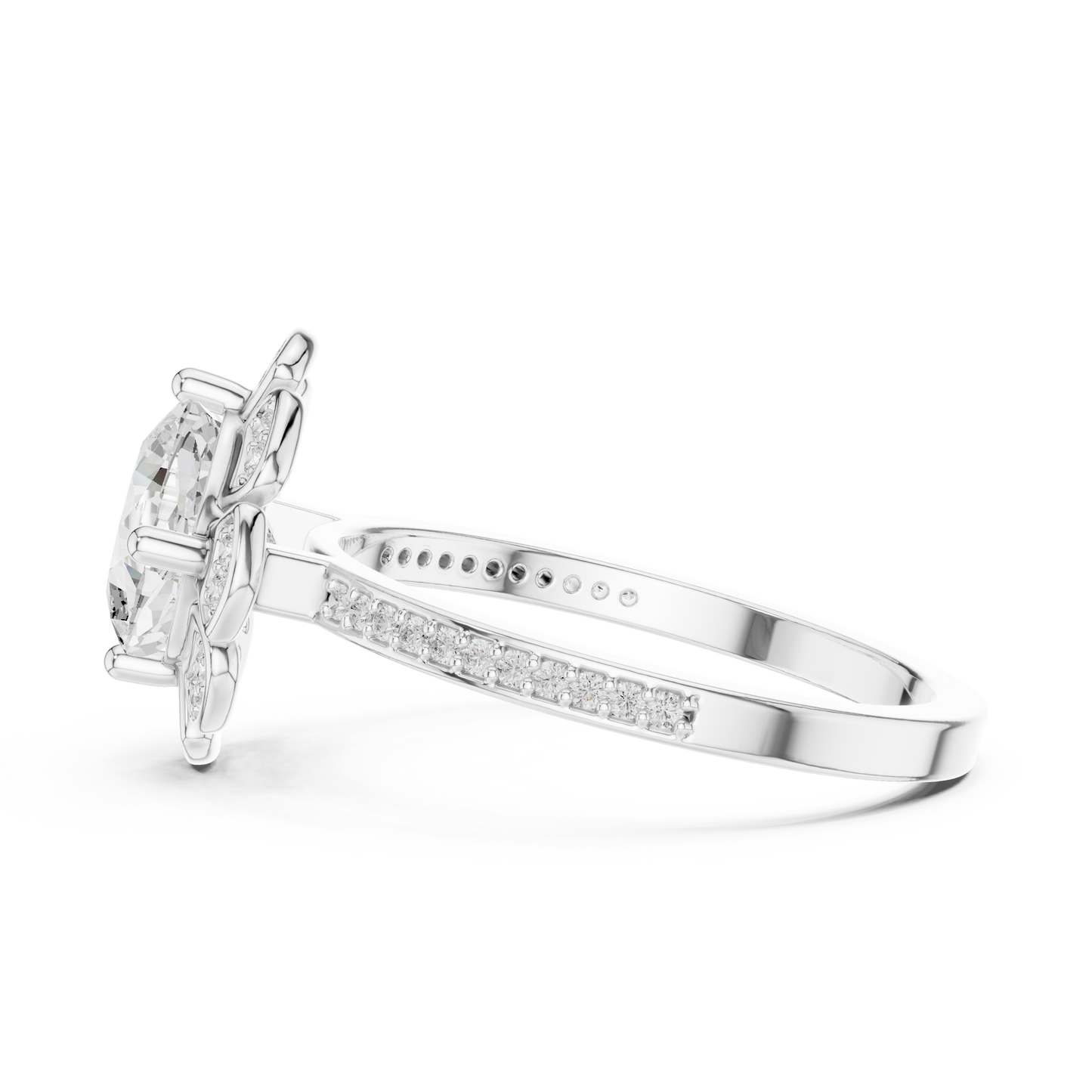 Mixed Shape Lab Grown Diamond Halo Ring