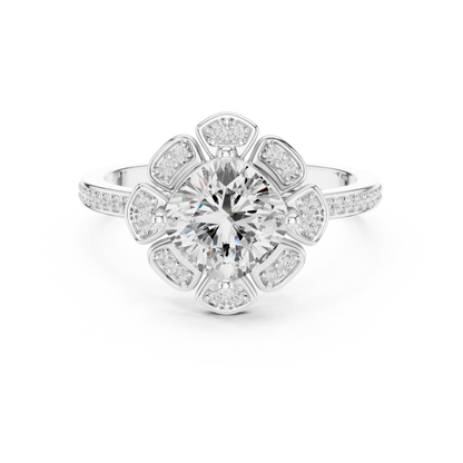 Mixed Shape Lab Grown Diamond Halo Ring
