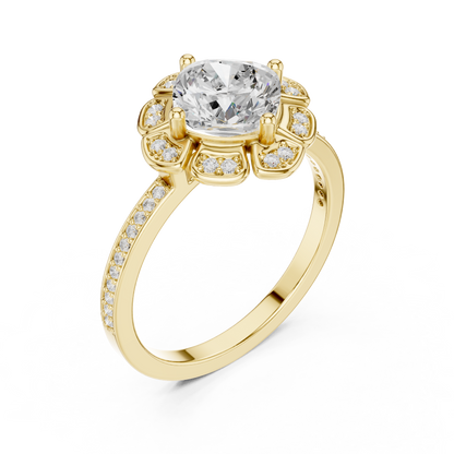 Mixed Shape Lab Grown Diamond Halo Ring