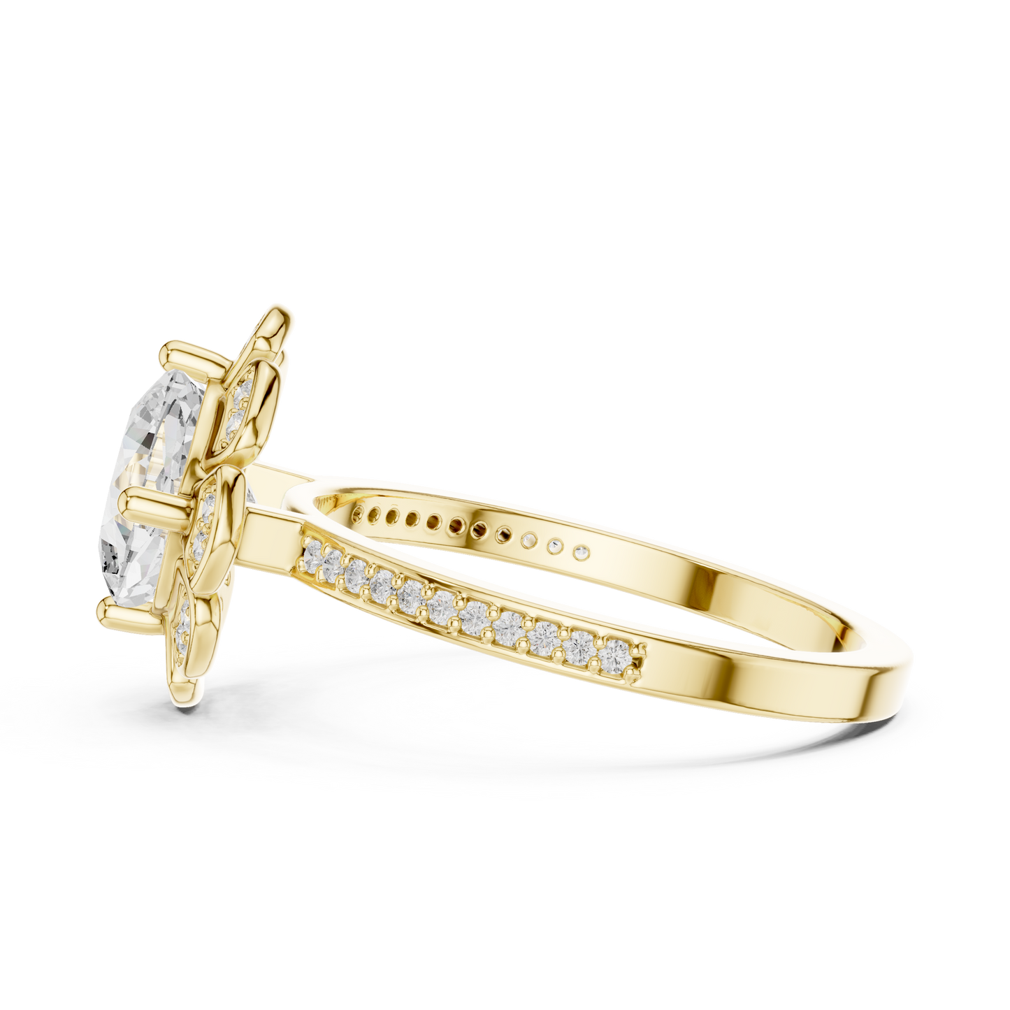 Mixed Shape Lab Grown Diamond Halo Ring