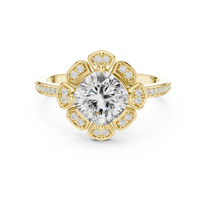 Mixed Shape Lab Grown Diamond Halo Ring