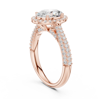 Round Halo Lab Grown Diamond Ring