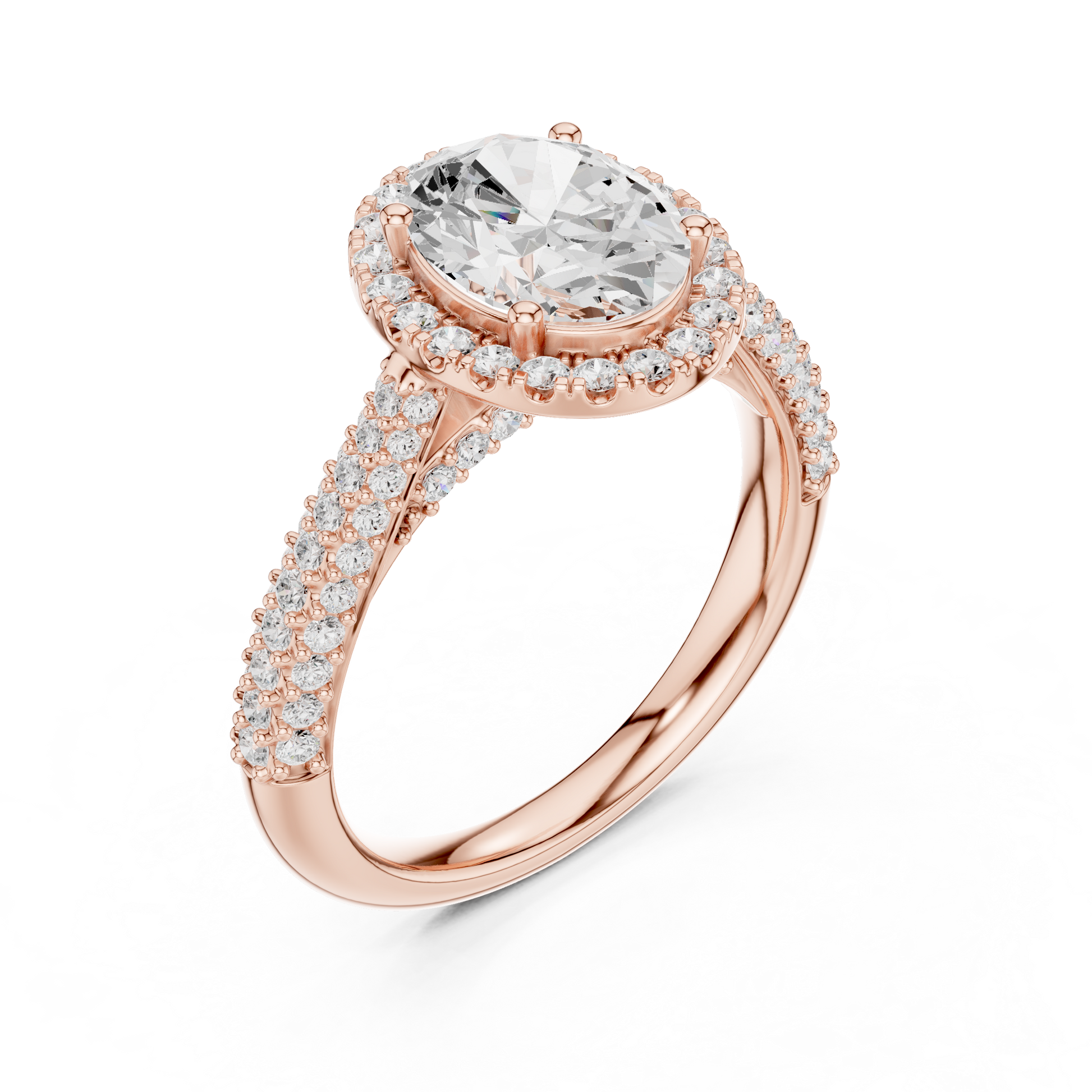 Round Halo Lab Grown Diamond Ring