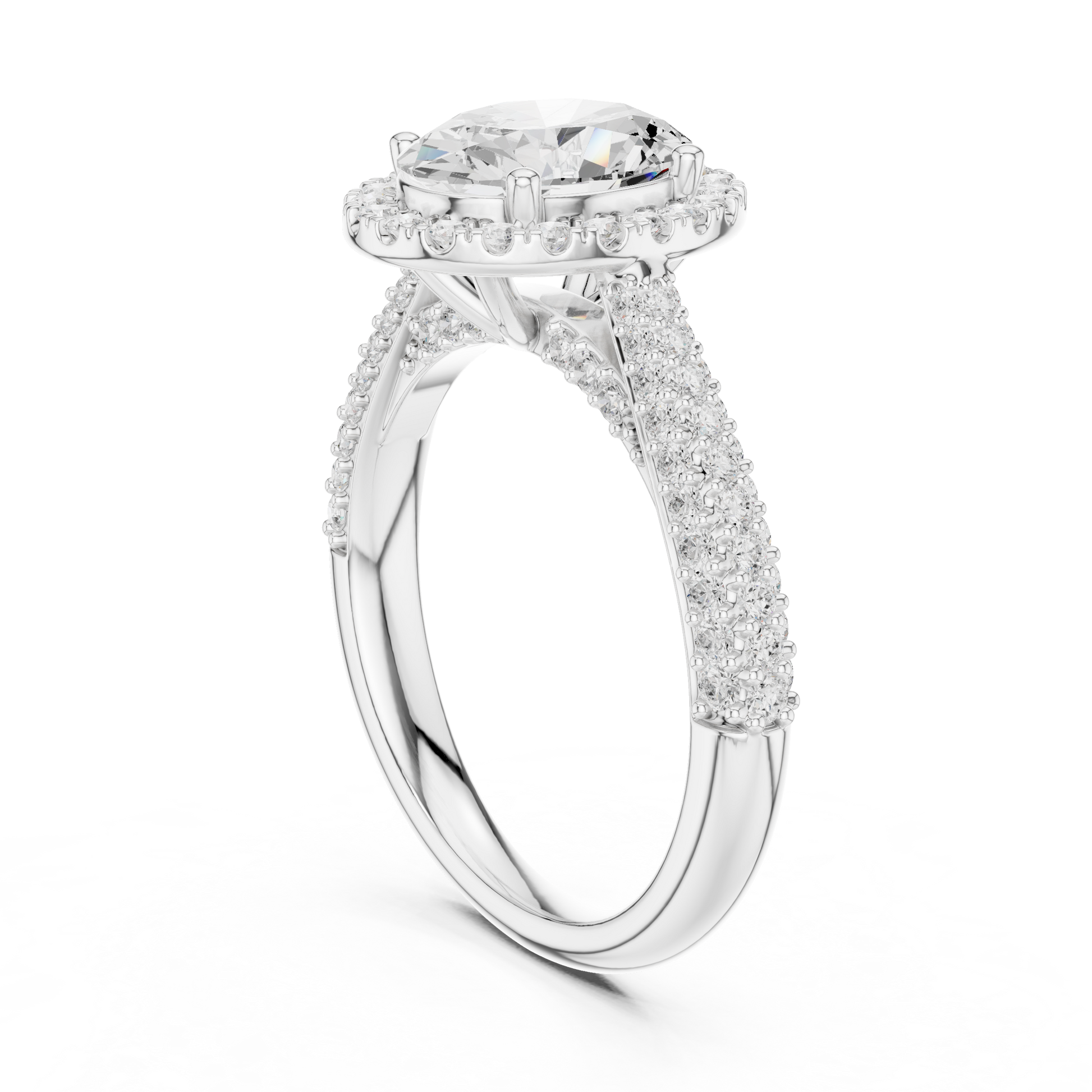 Round Halo Lab Grown Diamond Ring