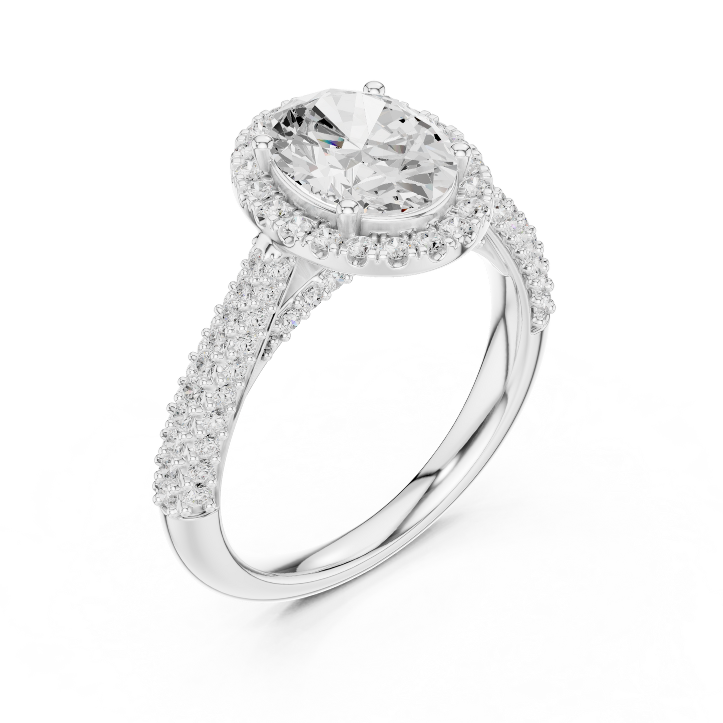 Round Halo Lab Grown Diamond Ring