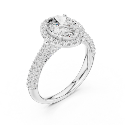 Round Halo Lab Grown Diamond Ring