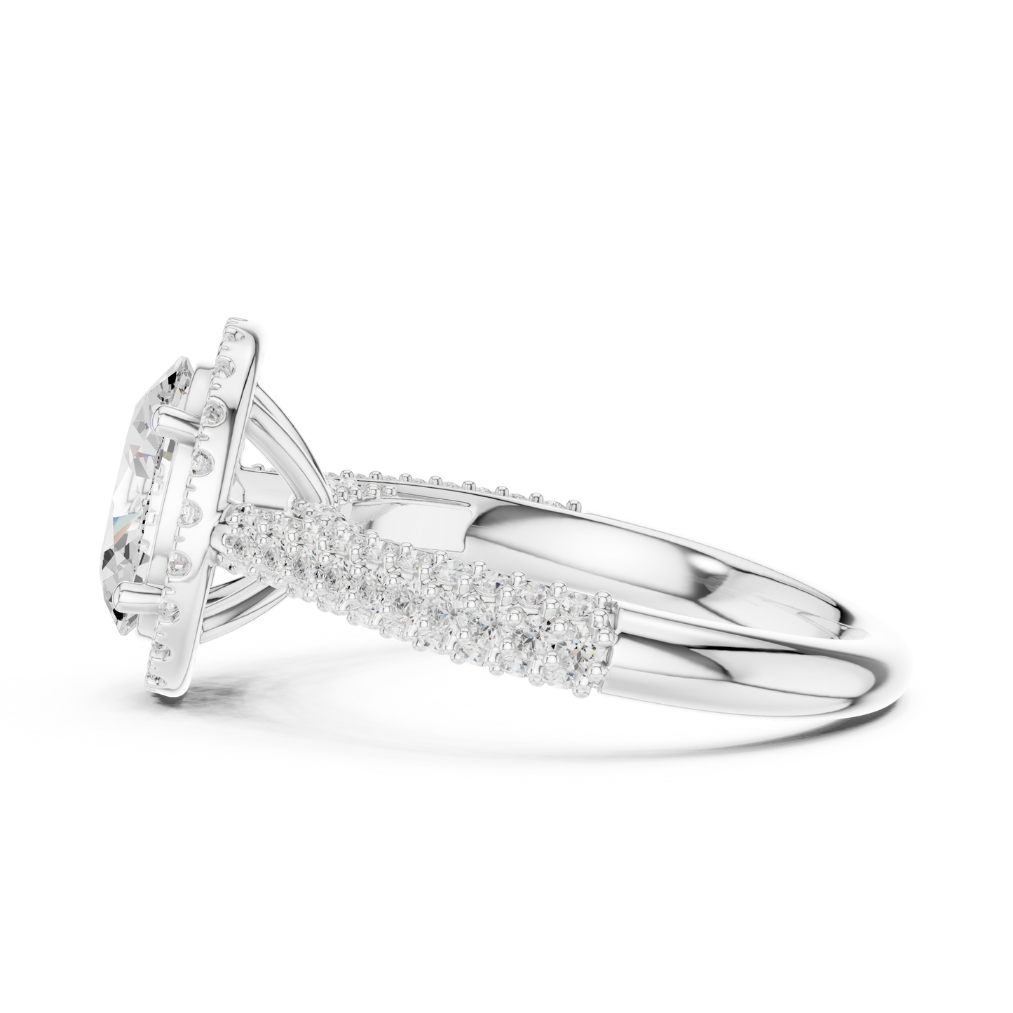 Round Halo Lab Grown Diamond Ring