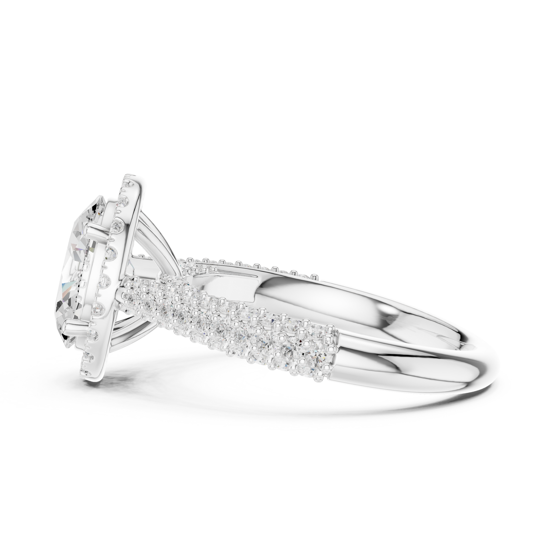 Round Halo Lab Grown Diamond Ring
