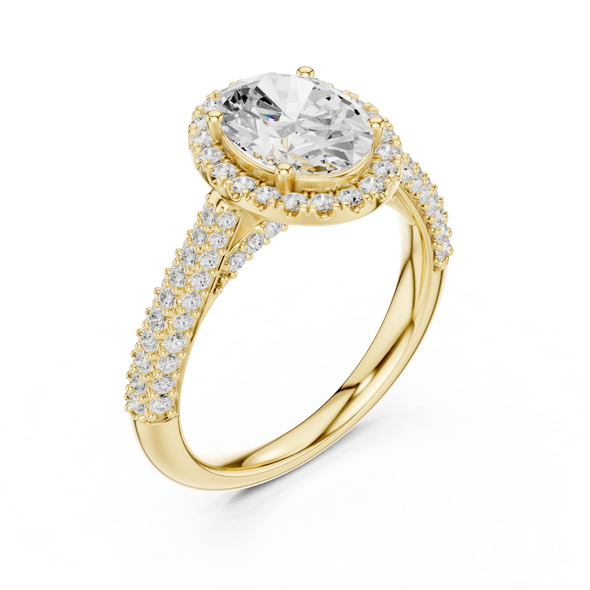 Round Halo Lab Grown Diamond Ring