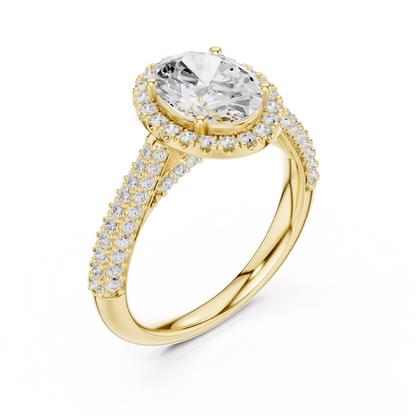 Round Halo Lab Grown Diamond Ring
