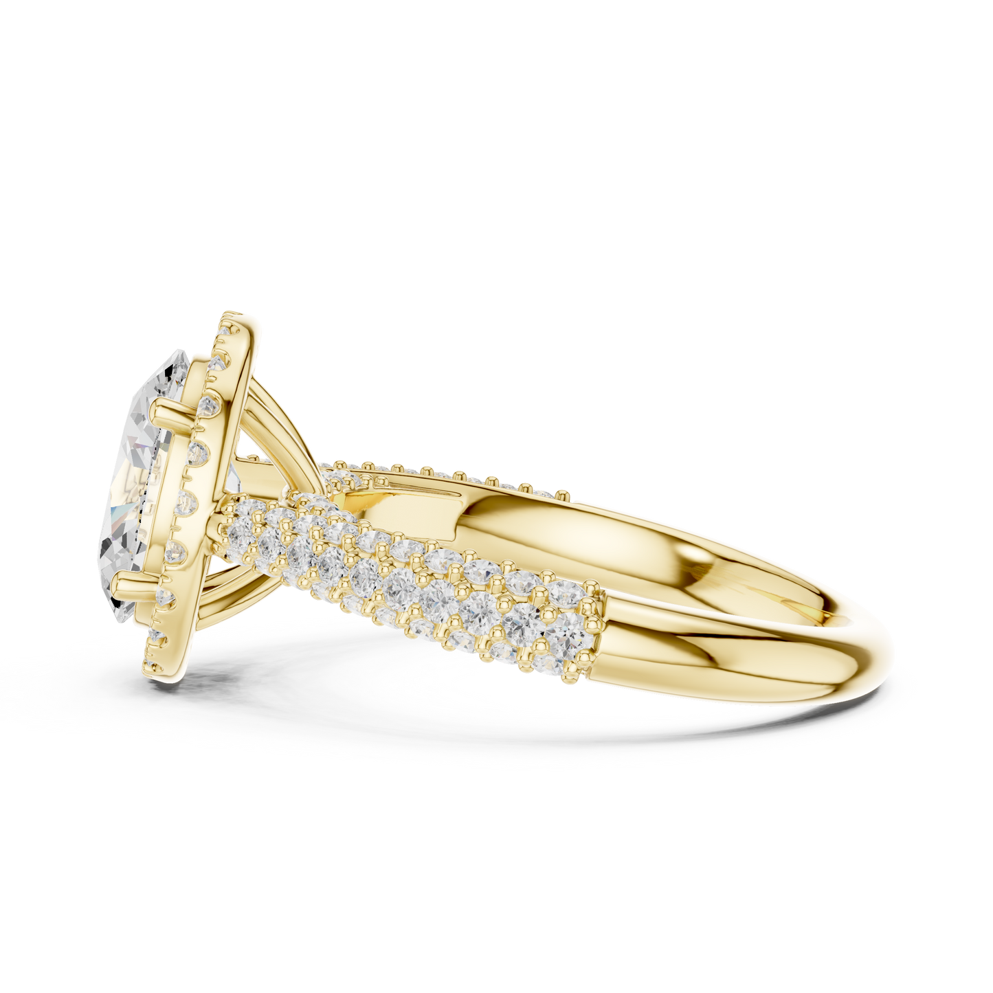 Round Halo Lab Grown Diamond Ring