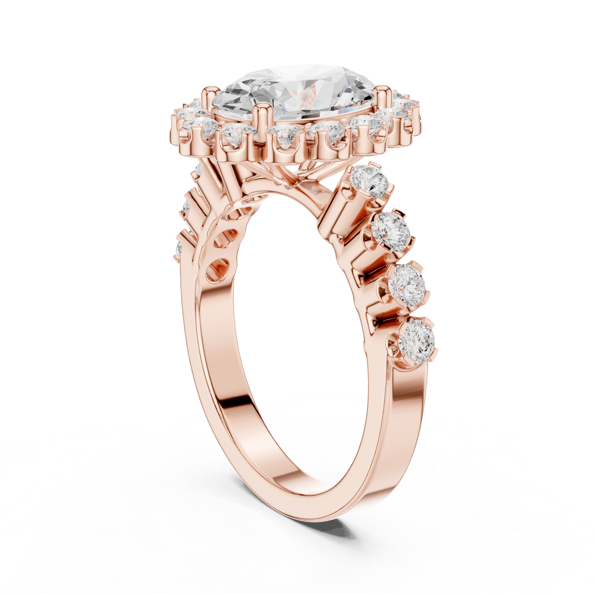 Mixed Shape Lab Grown Diamond Halo Ring