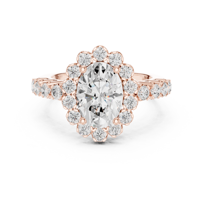Mixed Shape Lab Grown Diamond Halo Ring