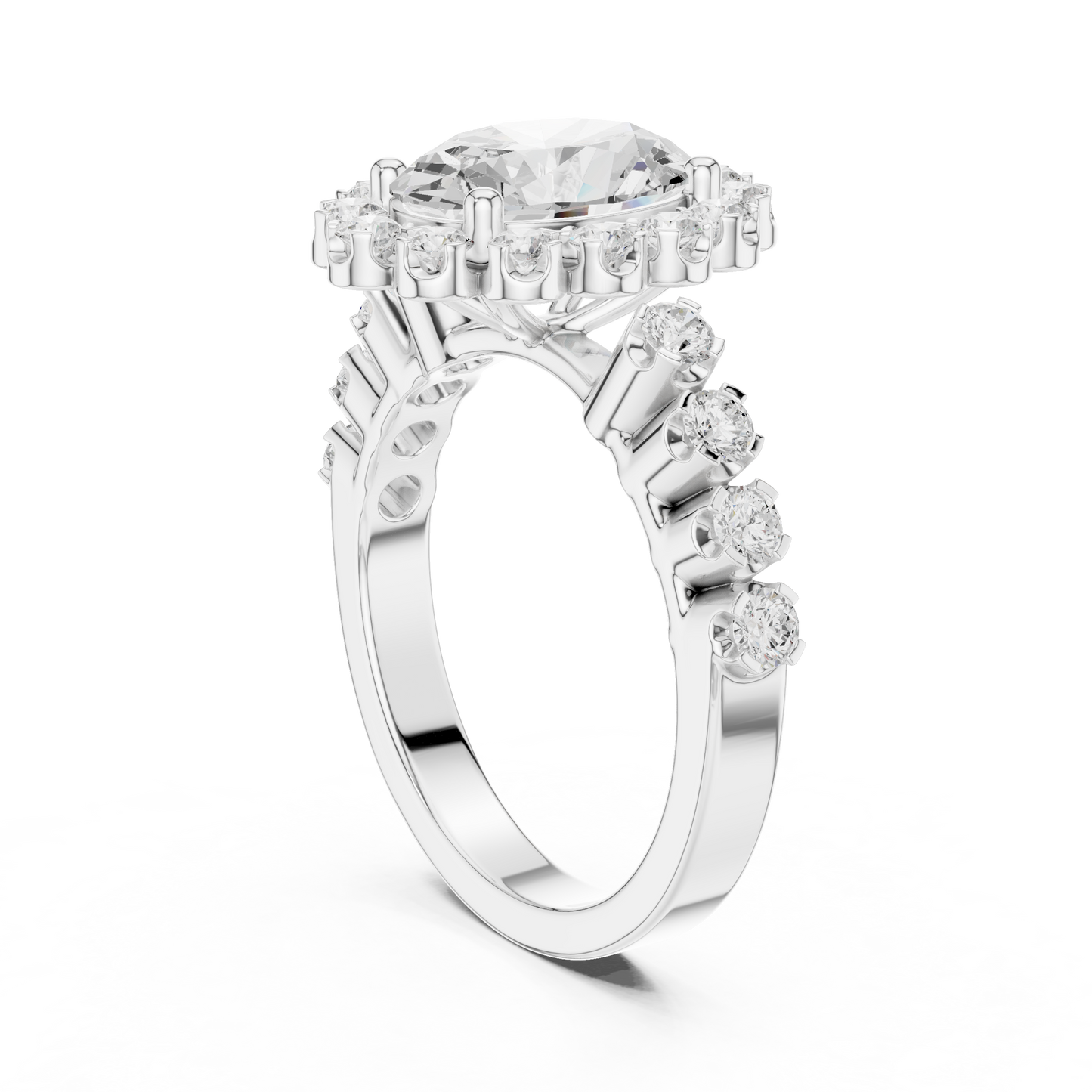 Mixed Shape Lab Grown Diamond Halo Ring