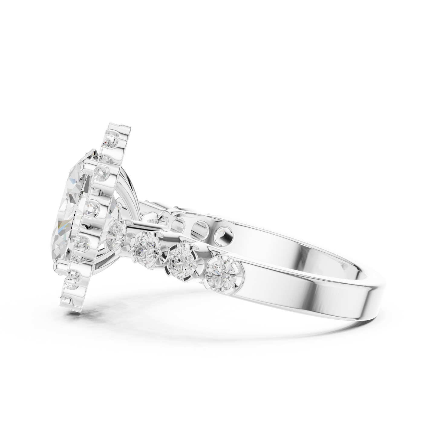 Mixed Shape Lab Grown Diamond Halo Ring