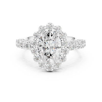 Mixed Shape Lab Grown Diamond Halo Ring