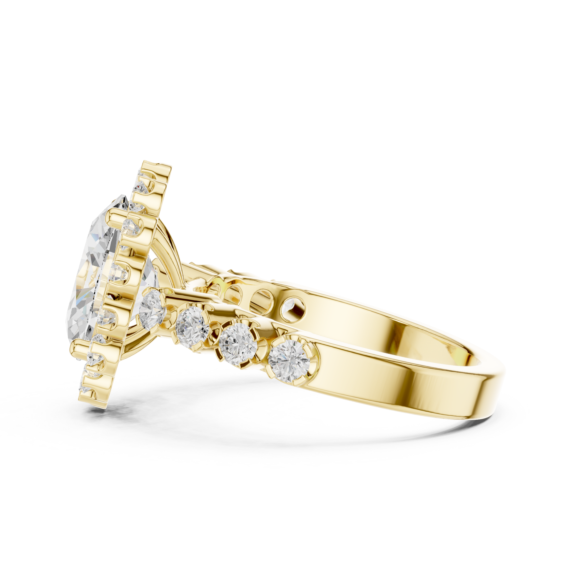 Mixed Shape Lab Grown Diamond Halo Ring