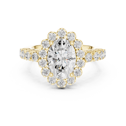 Mixed Shape Lab Grown Diamond Halo Ring