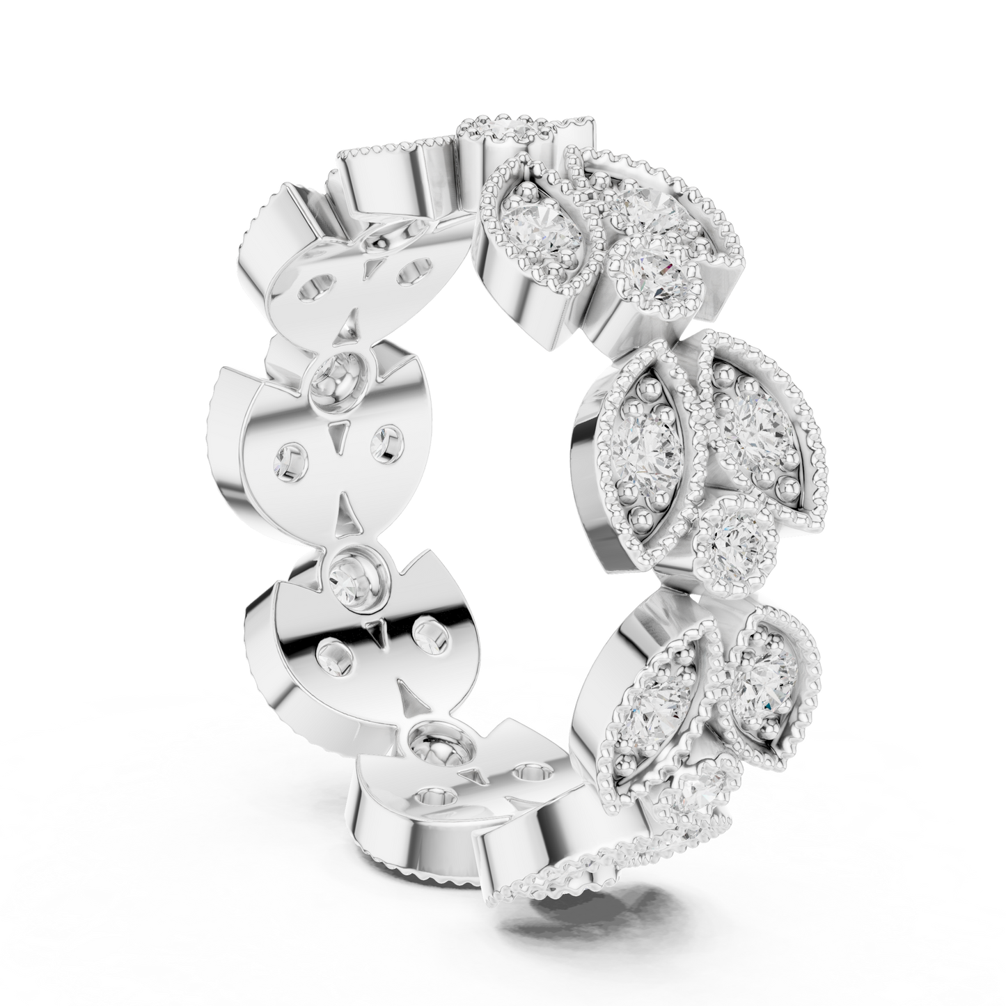 Mixed Shape Lab Grown Diamond Halo Ring