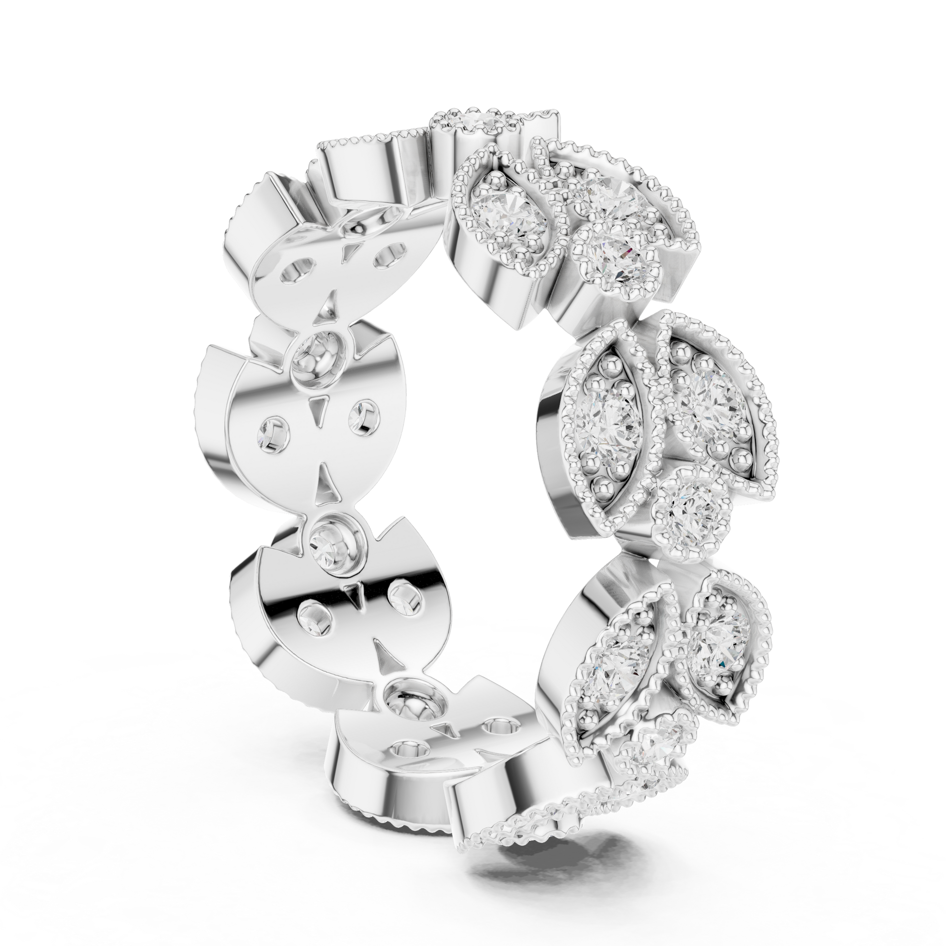 Mixed Shape Lab Grown Diamond Halo Ring