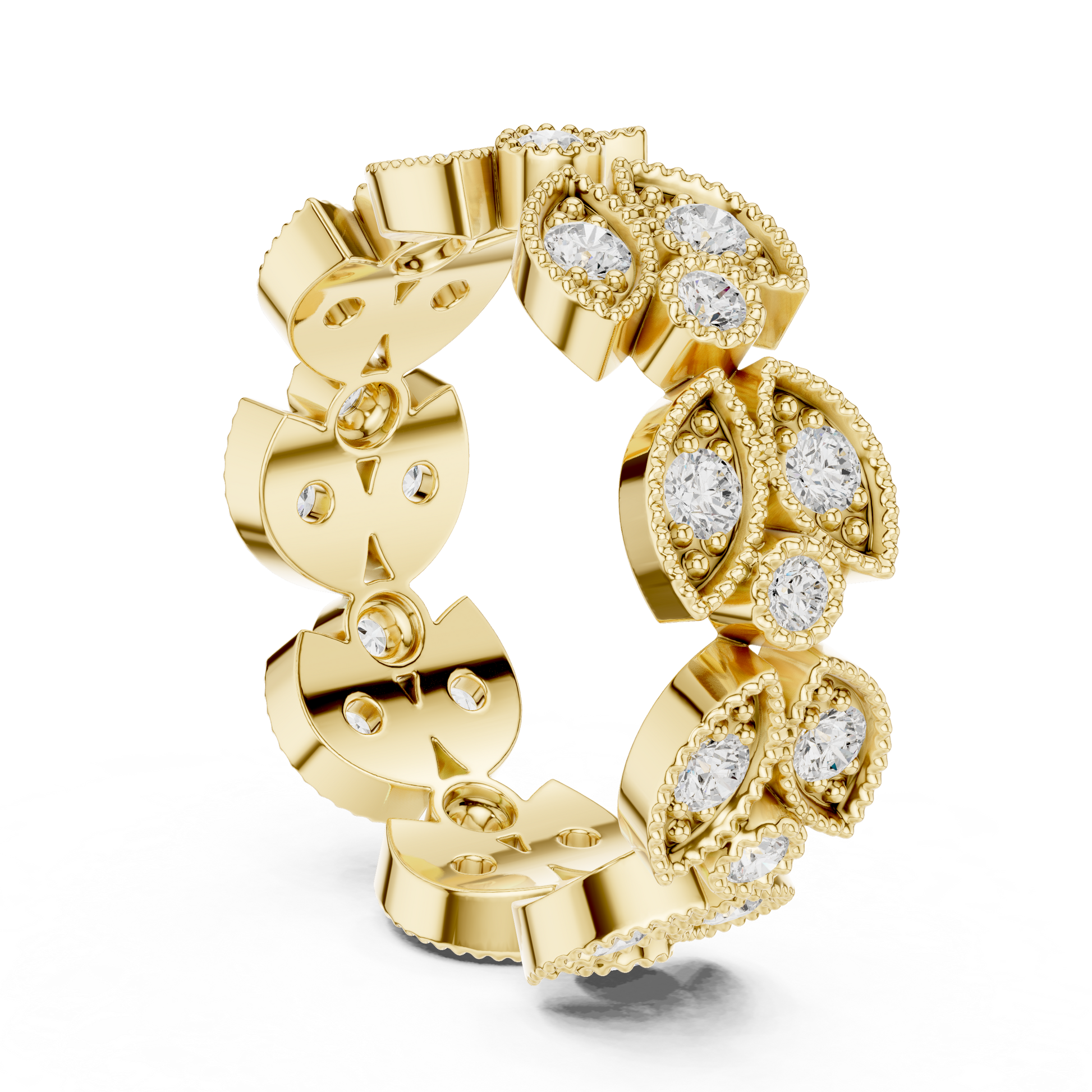 Mixed Shape Lab Grown Diamond Halo Ring