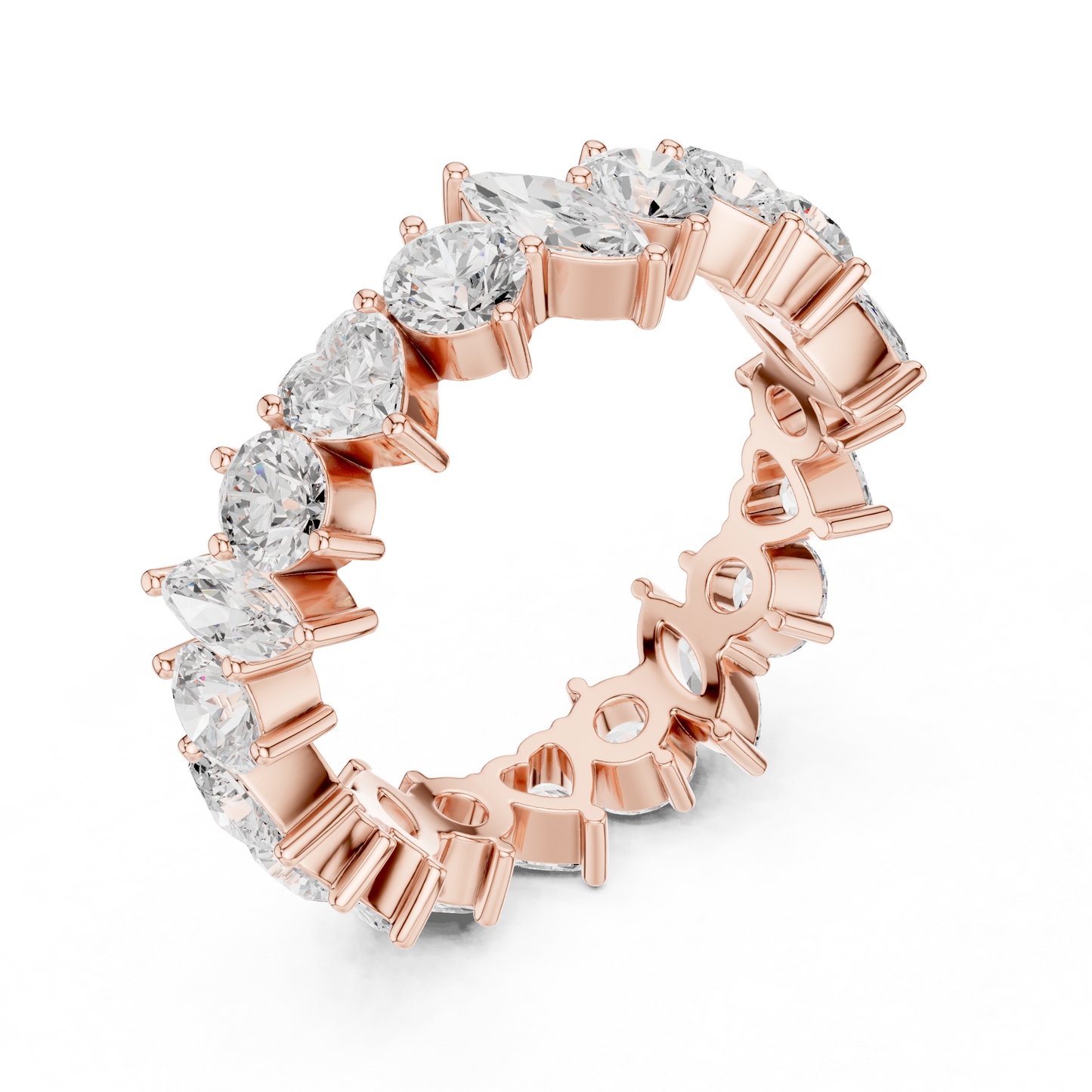 Mixed Shape Lab Grown Diamond Eternity Ring