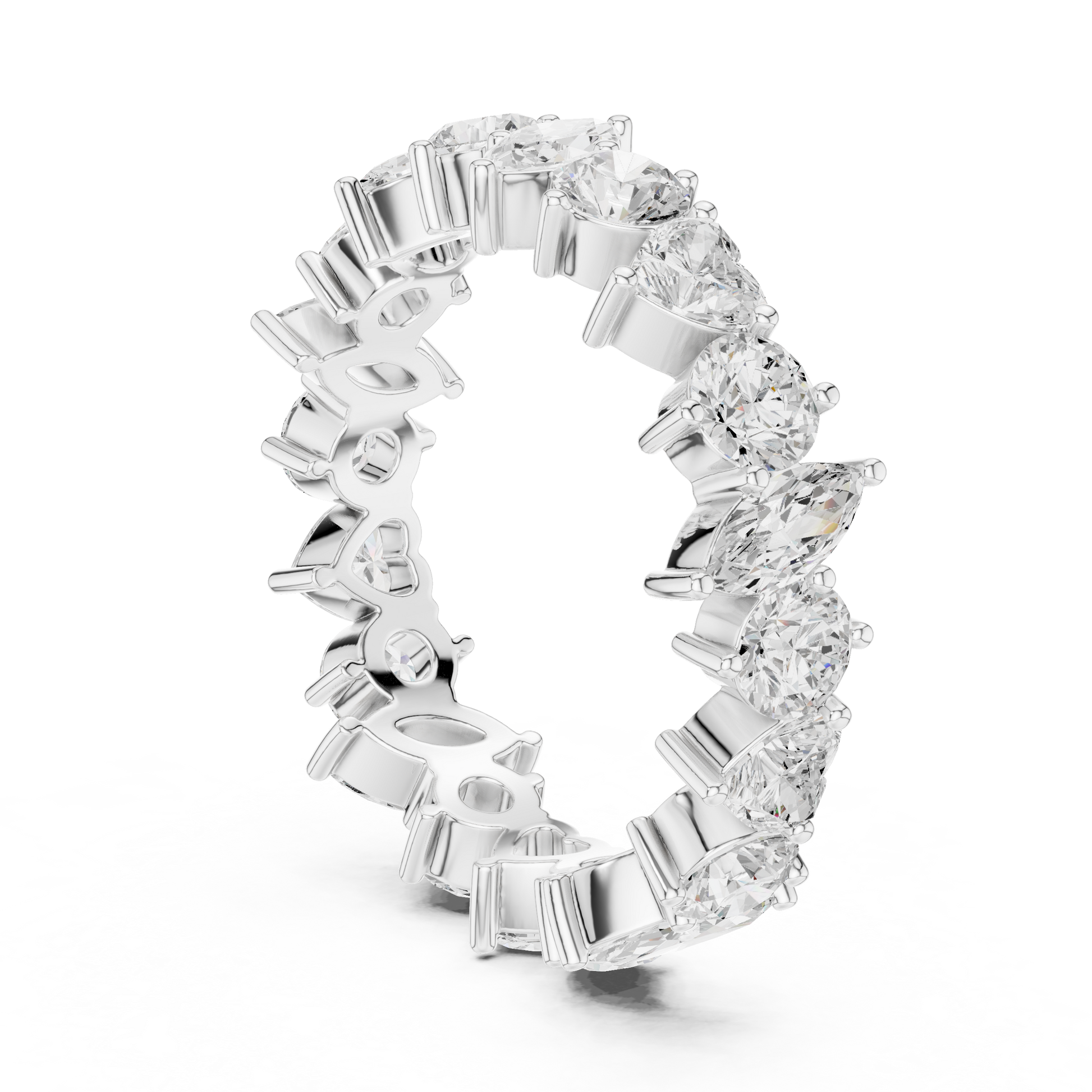 Mixed Shape Lab Grown Diamond Eternity Ring