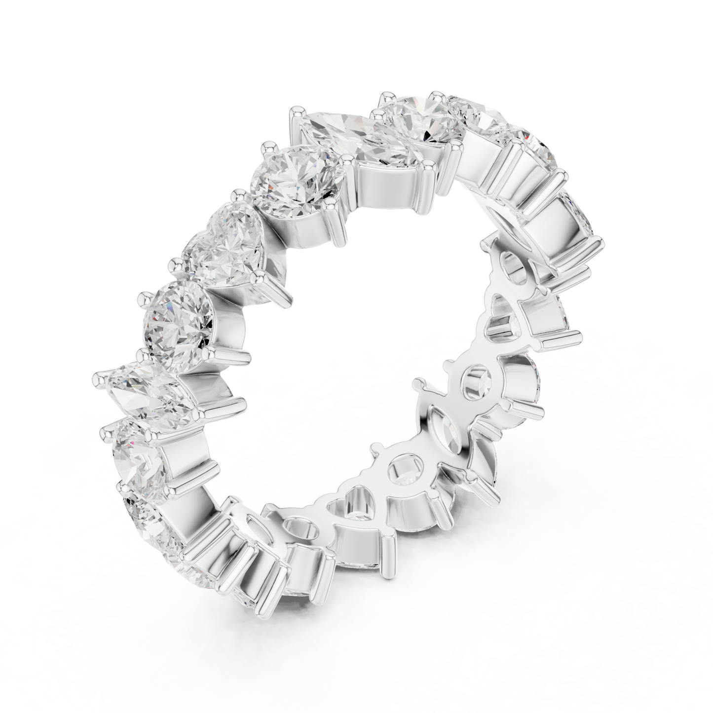 Mixed Shape Lab Grown Diamond Eternity Ring