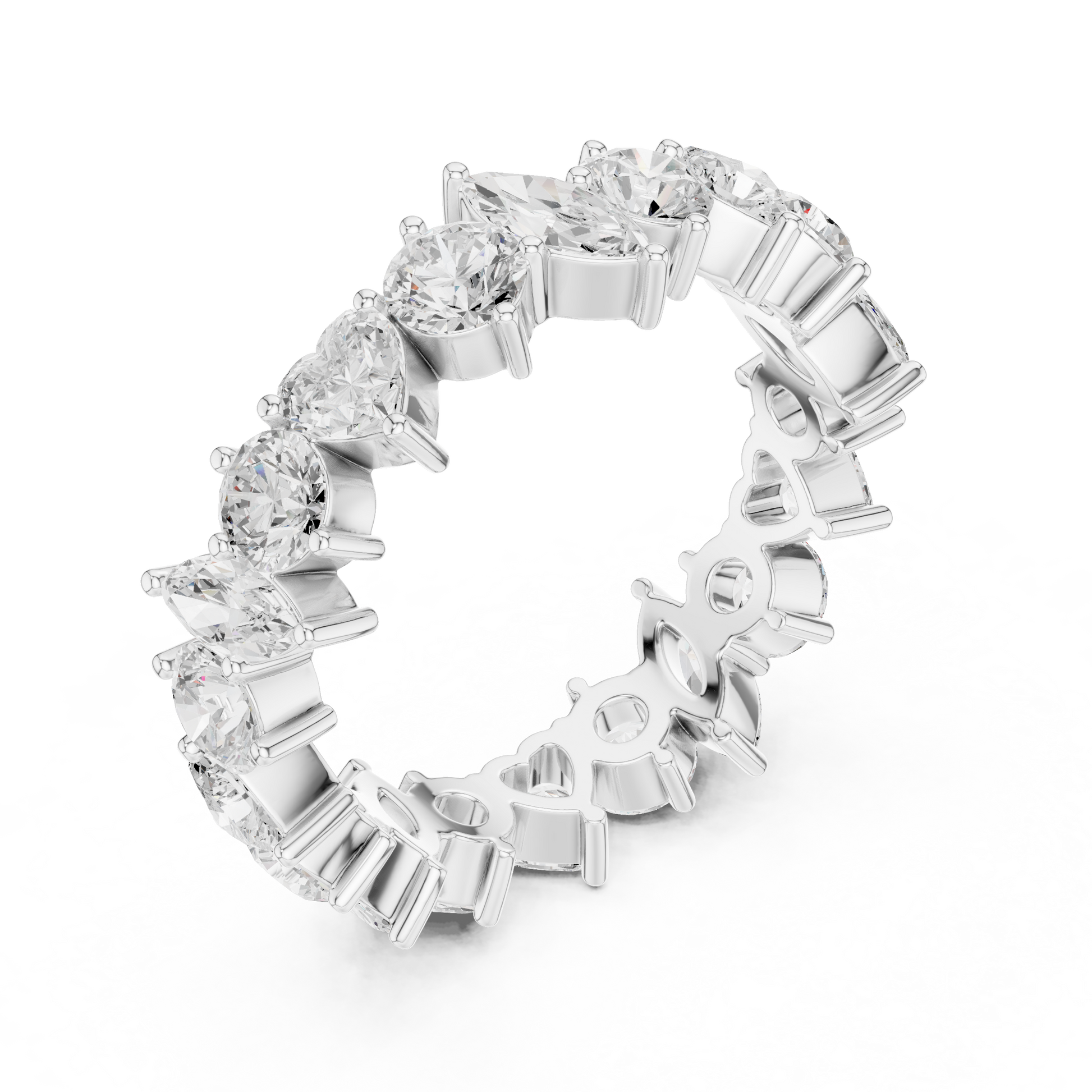 Mixed Shape Lab Grown Diamond Eternity Ring