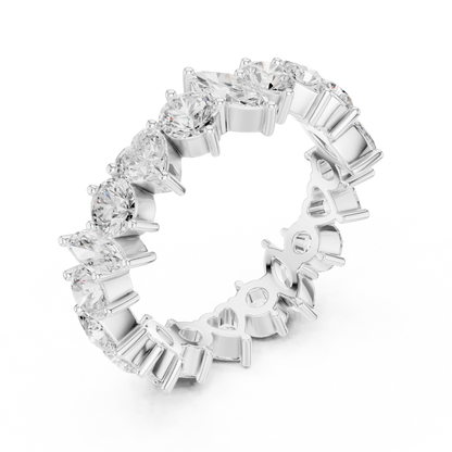 Mixed Shape Lab Grown Diamond Eternity Ring