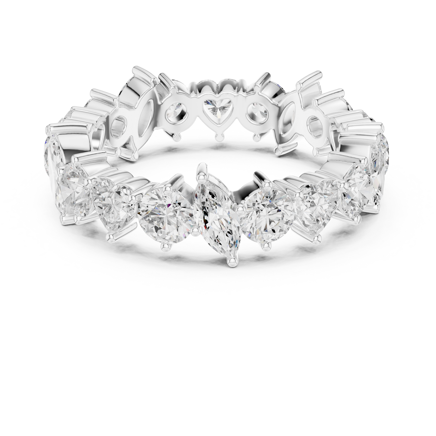 Mixed Shape Lab Grown Diamond Eternity Ring