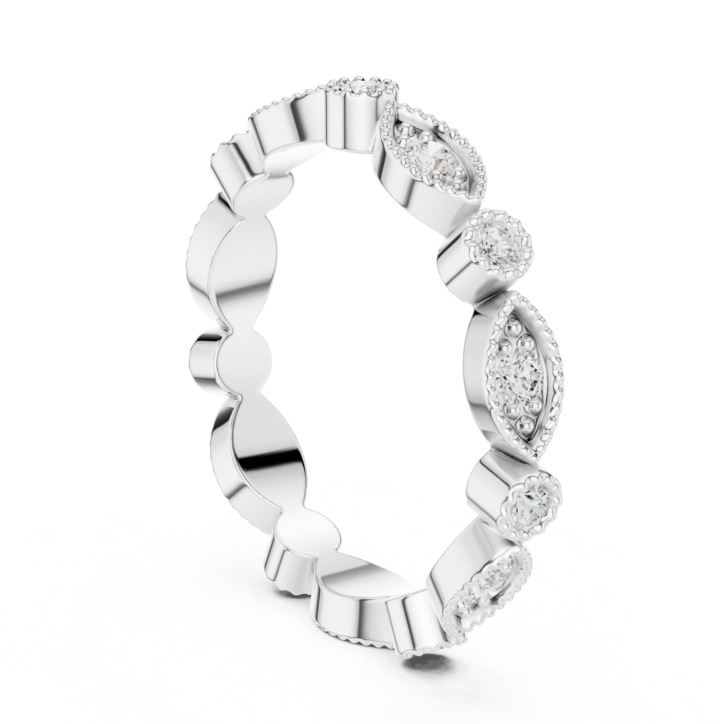 Mixed Shape Lab Grown Diamond Eternity Ring