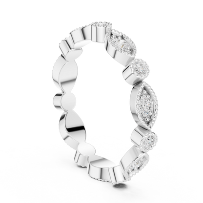 Mixed Shape Lab Grown Diamond Eternity Ring