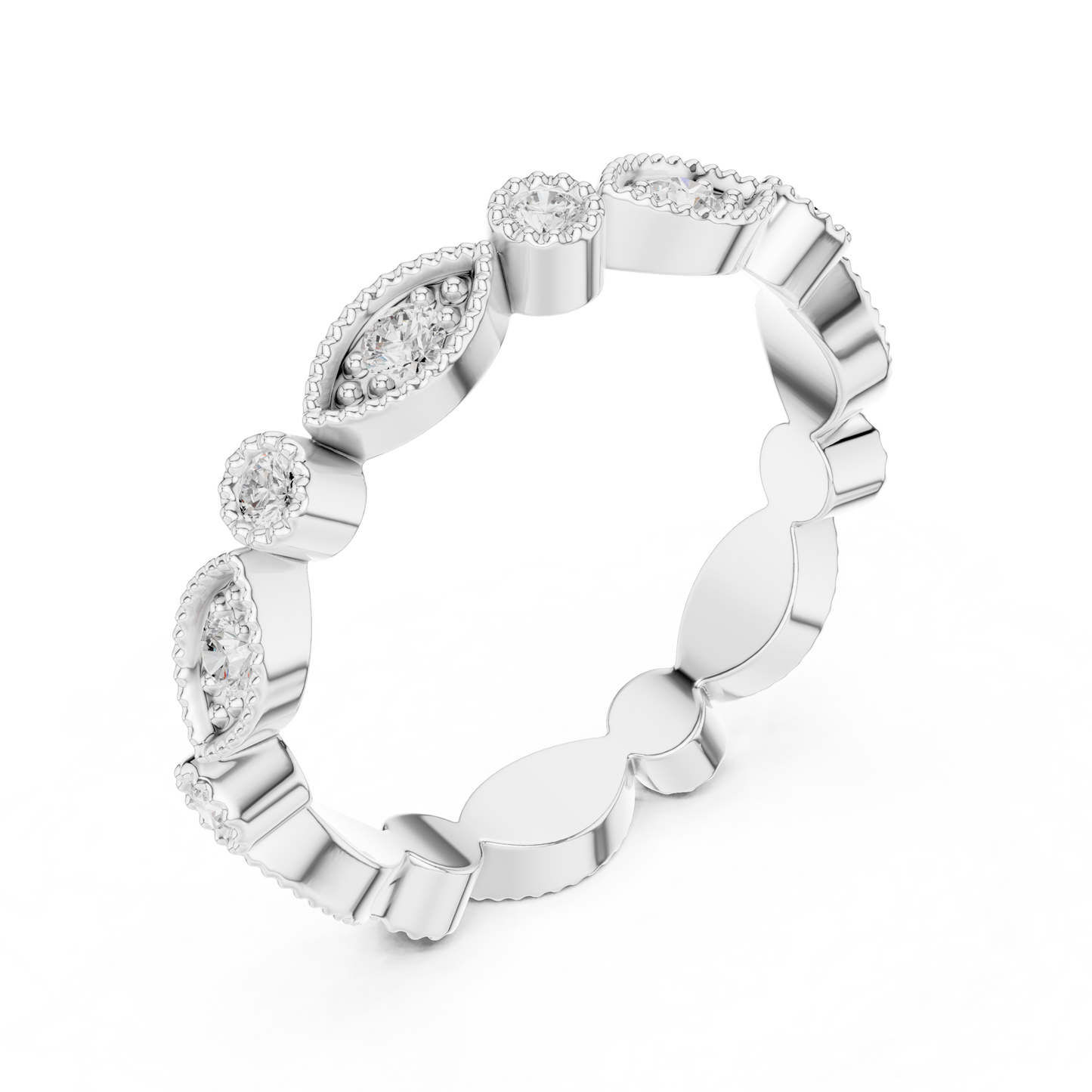 Mixed Shape Lab Grown Diamond Eternity Ring