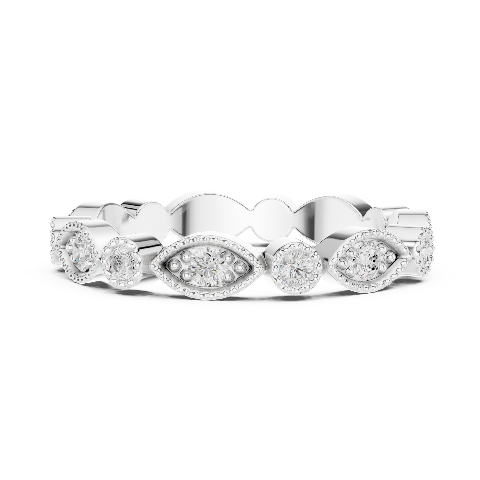 Mixed Shape Lab Grown Diamond Eternity Ring
