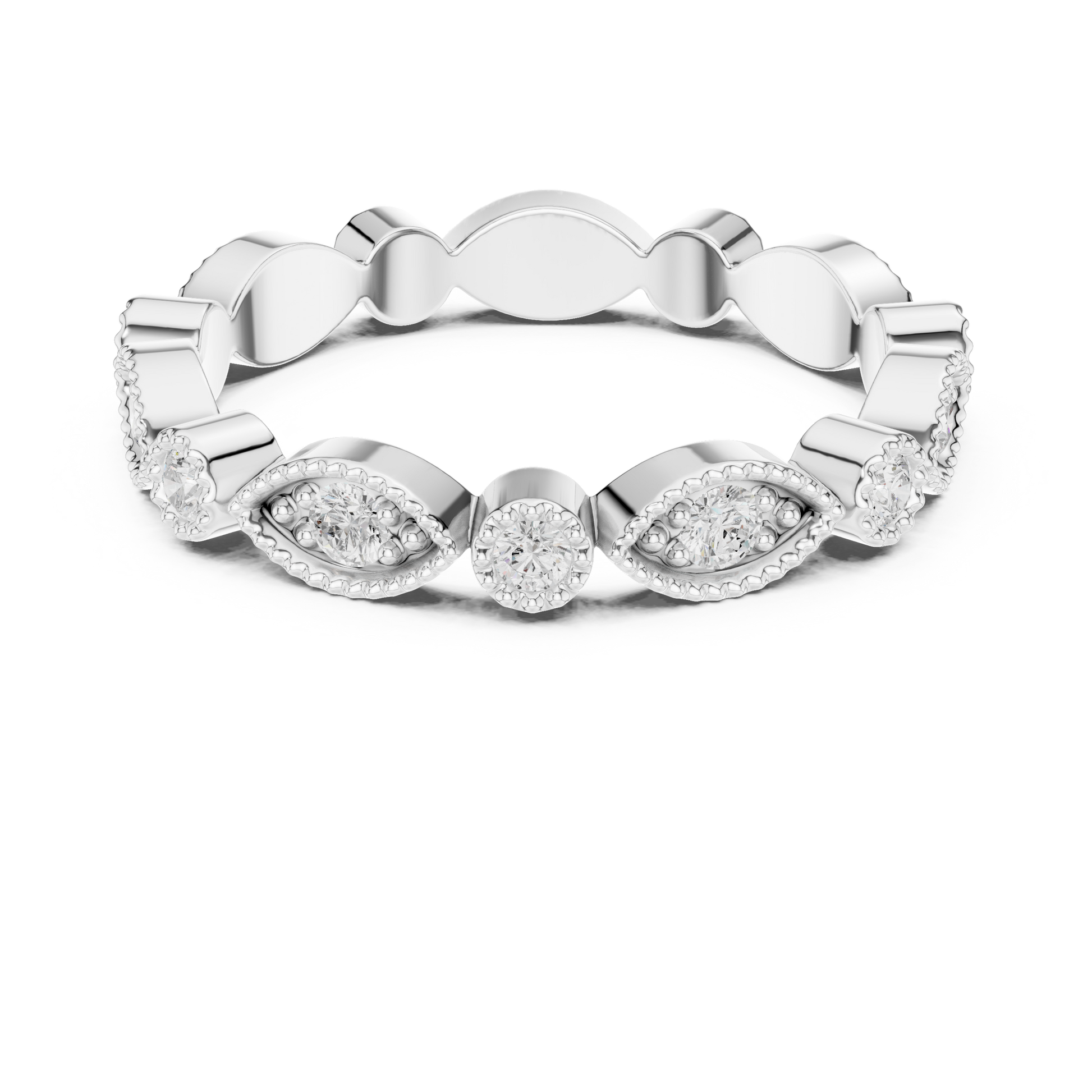 Mixed Shape Lab Grown Diamond Eternity Ring