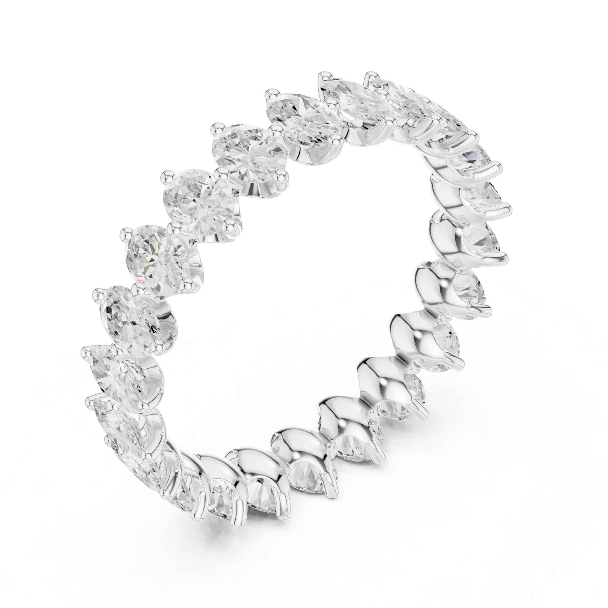 Mixed Shape Lab Grown Diamond Eternity Ring