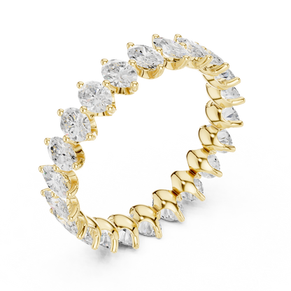 Mixed Shape Lab Grown Diamond Eternity Ring