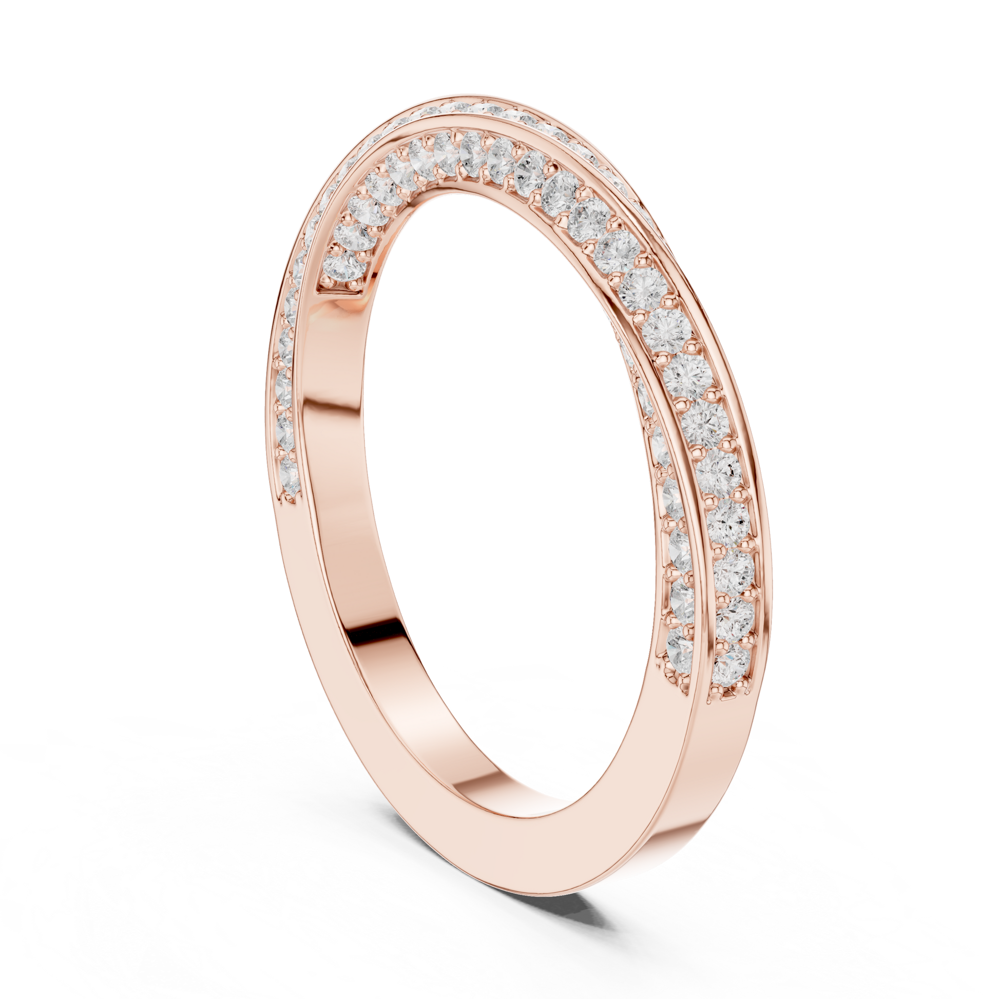 Round Pave Lab Grown Diamond Ring