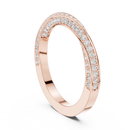 Round Pave Lab Grown Diamond Ring