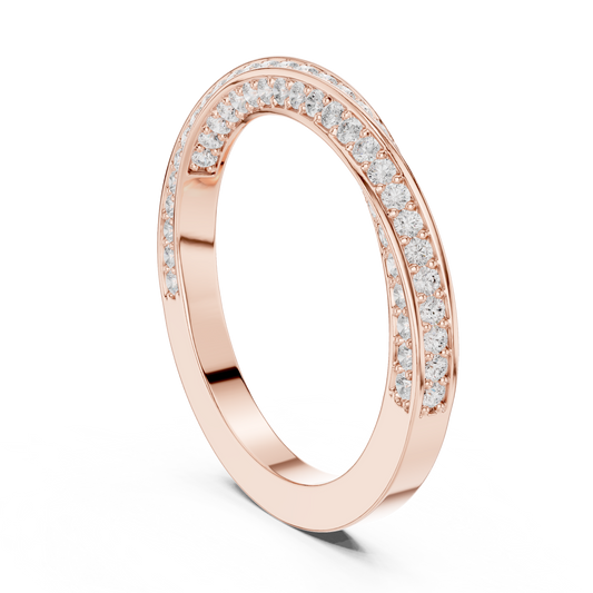 Round Pave Lab Grown Diamond Ring