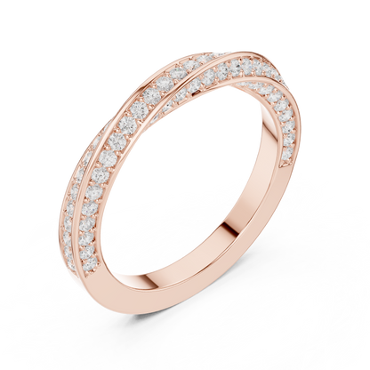 Round Pave Lab Grown Diamond Ring